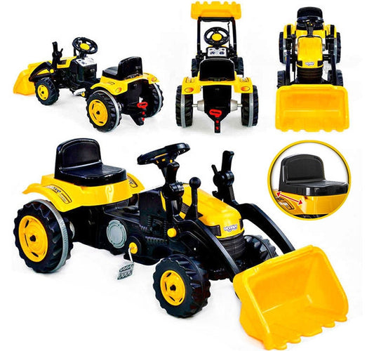 WOOPIE Pedal Tractor Farmer MaxTrac Minamas Traktorius su Kaušu