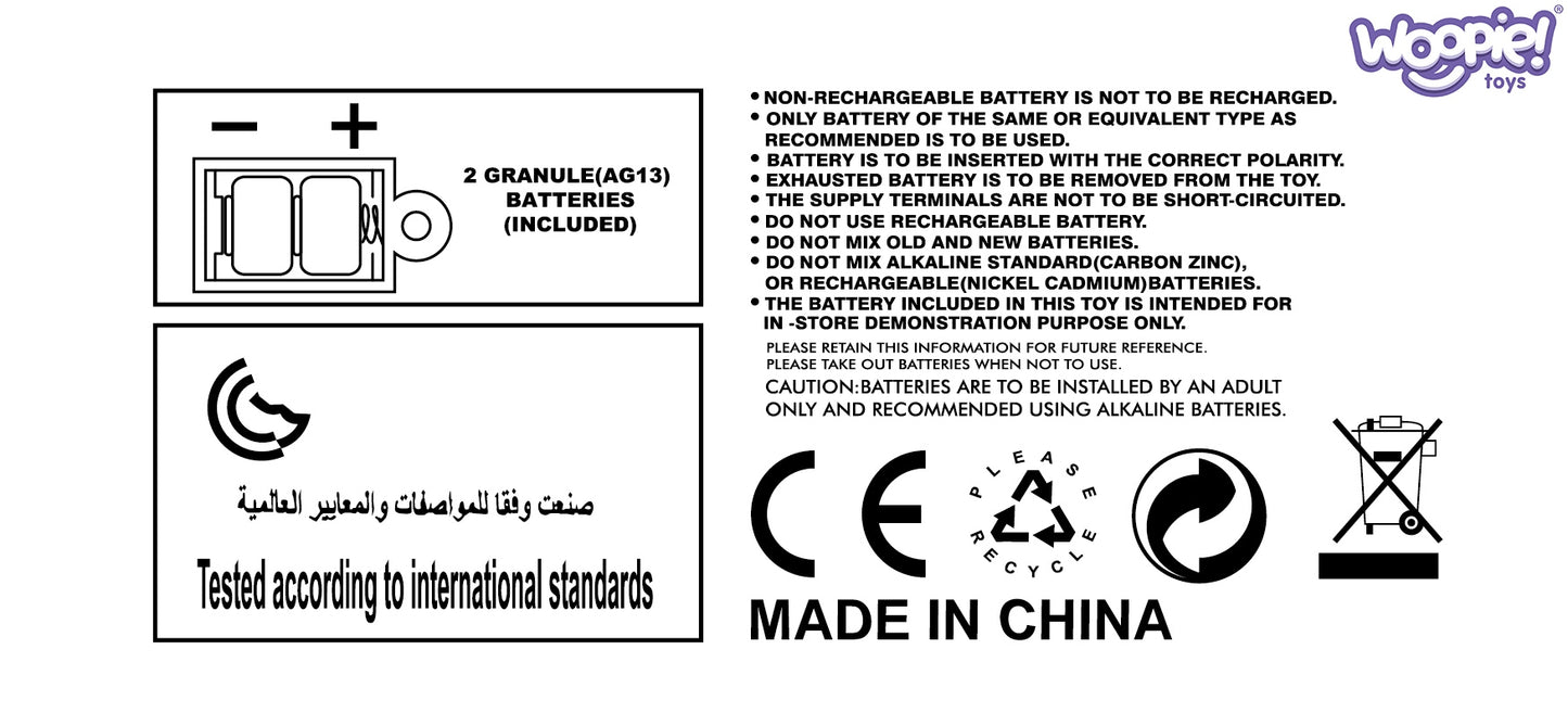 WOOPIE BABY interaktyvus pliušinis buliukas kūdikiams Migdukas su šviesa, garsu ir kramtuku – vaizdas 9
