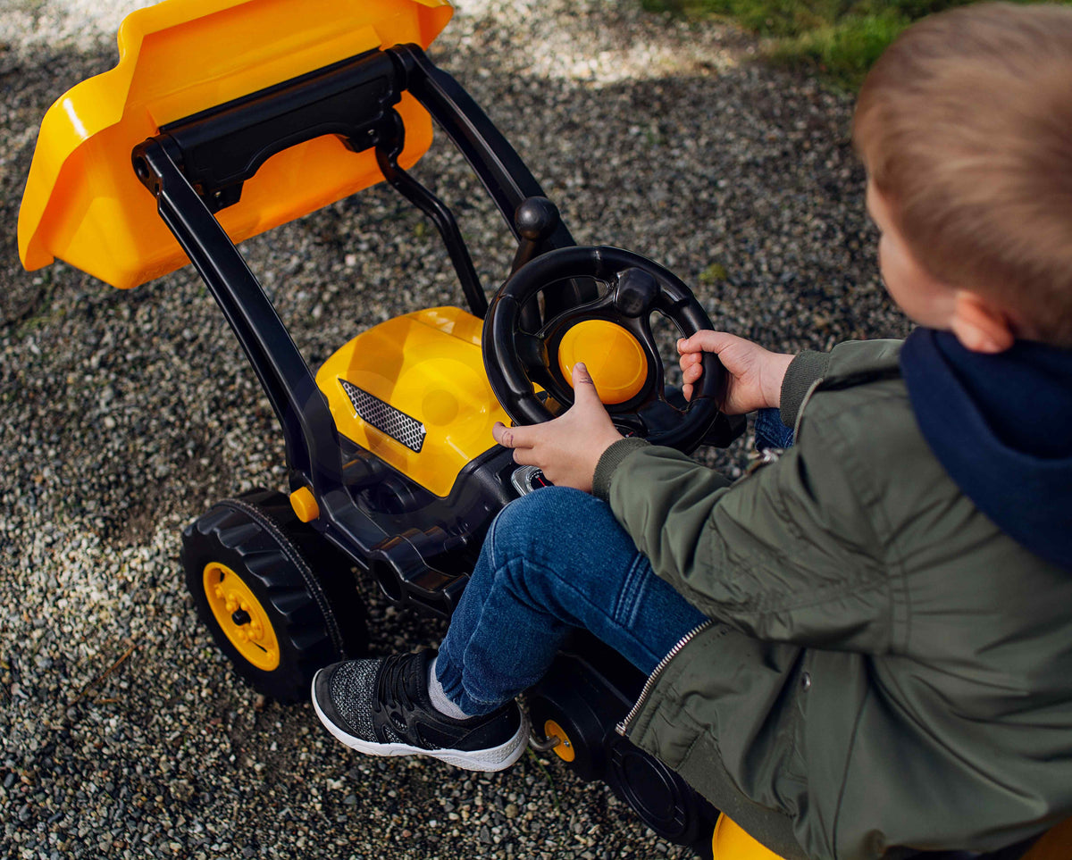 WOOPIE Pedal Tractor Farmer MaxTrac Minamas Traktorius su Kaušu