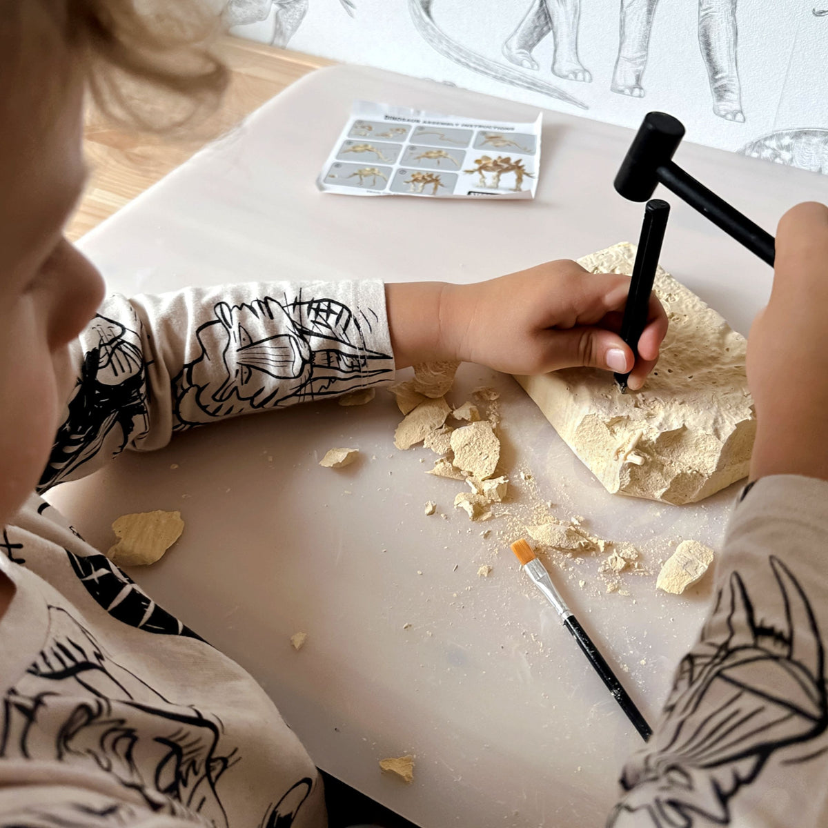 WOOPIE Stegozauro fosilijų iškasenų rinkinys vaikams 6+