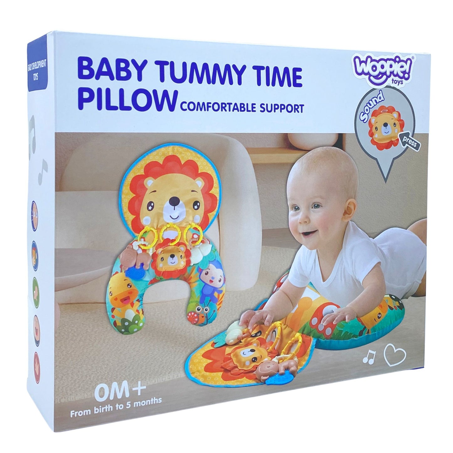 WOOPIE BABY Interaktyvi lavinamoji pagalvė-riestainis su barškučiais ir kramtuku – vaizdas 3