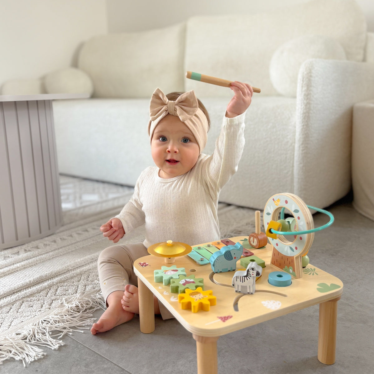 WOOPIE GREEN Medinis Edukacinis Muzikinis Stalas 5in1