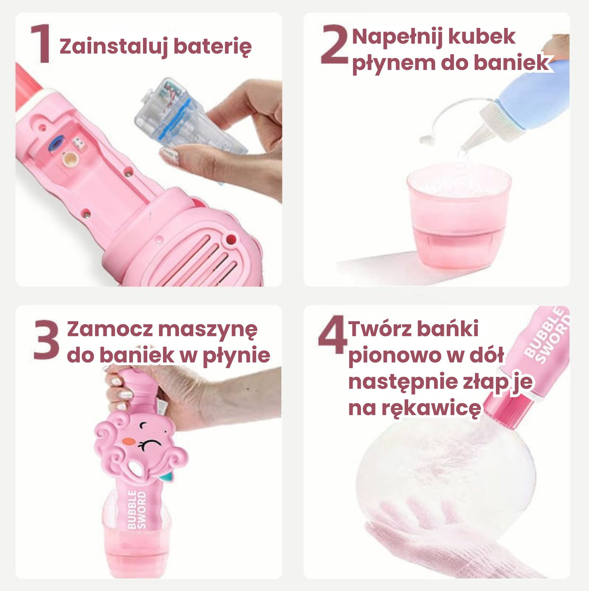 WOOPIE Magiškas Muilo Burbulų Šautuvas Vienaragis su Dūmų Efektu