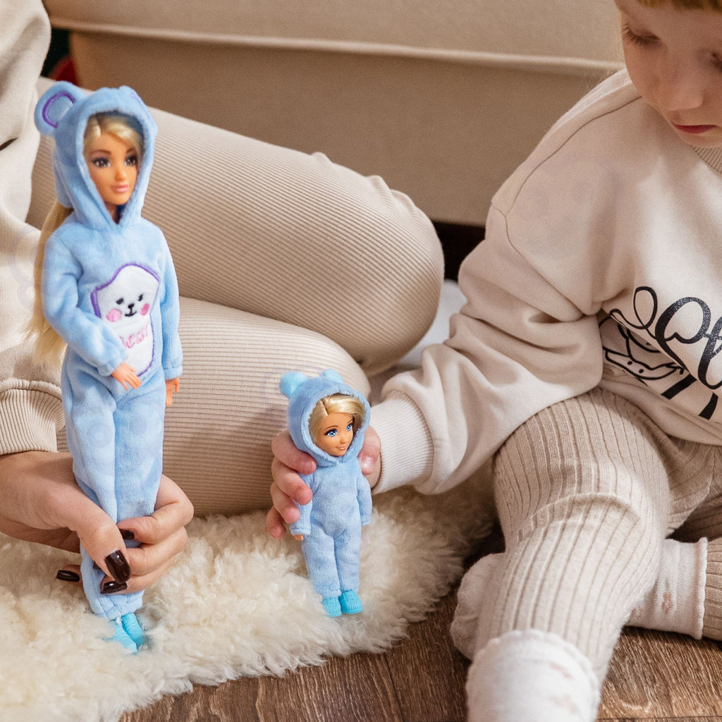 WOOPIE ROYAL Lėlės Mėlynais Meškiukų Kombinezonais 2 vnt. Rinkinys