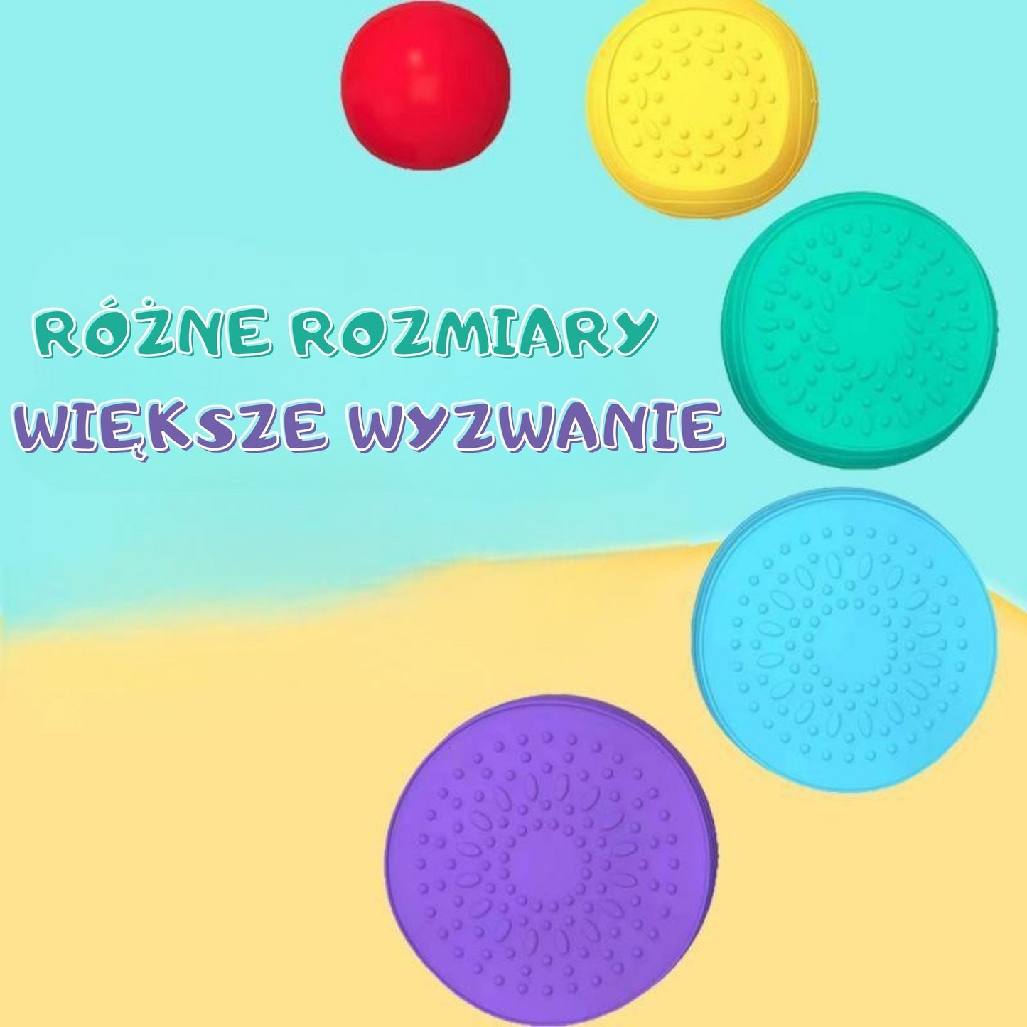 WOOPIE Sensoriniai Pusiausvyros Akmenys Vaikams 5 vnt.