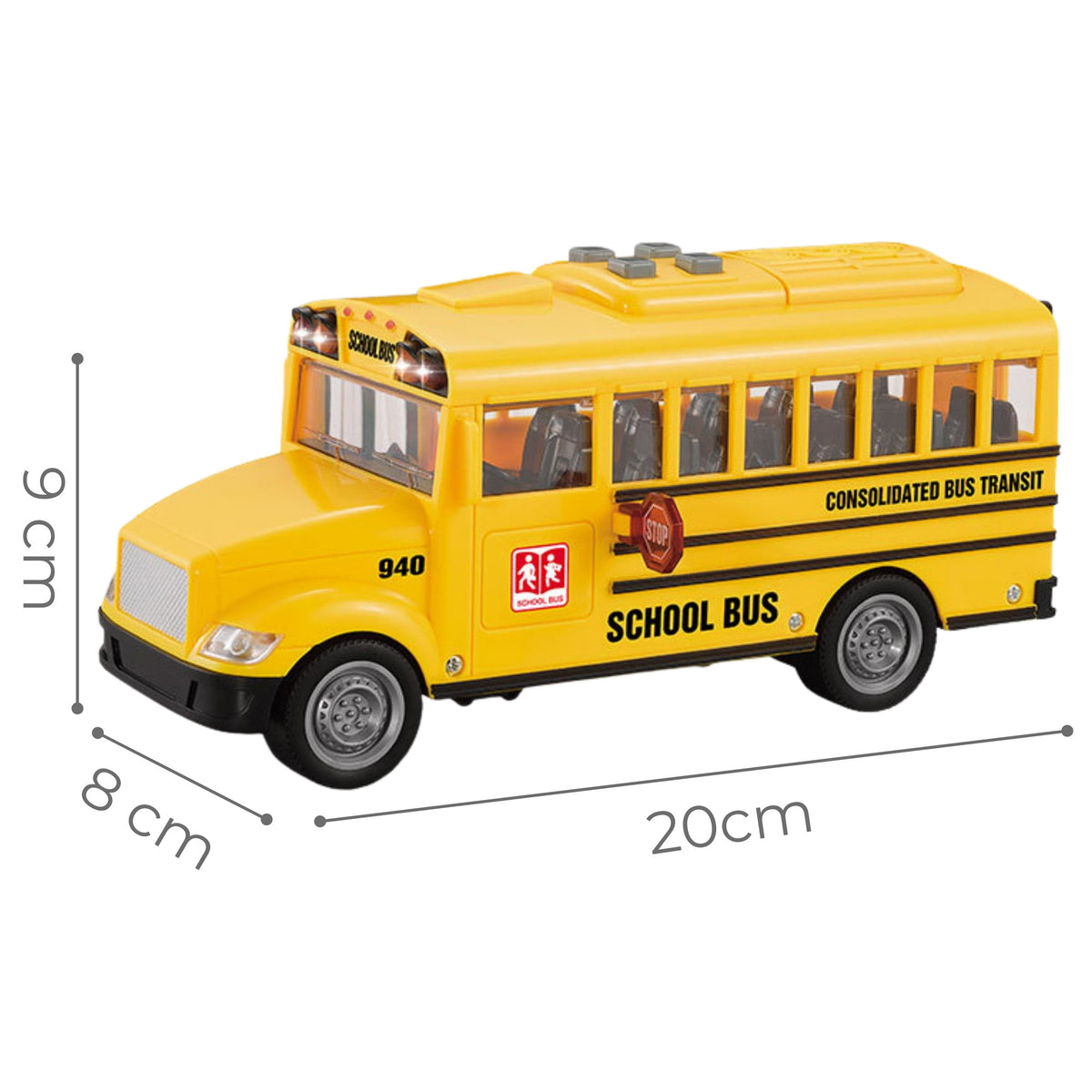WOOPIE Interaktyvus Elektrinis Mokyklinis Autobusas 1:20