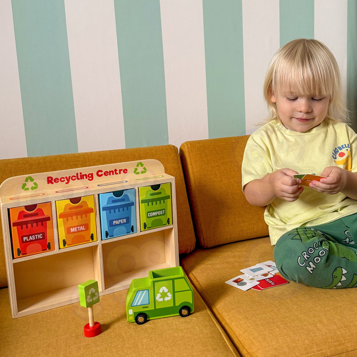 TOOKY TOY Medinis Perdirbimo Centras – Montessori Rūšiuoklis