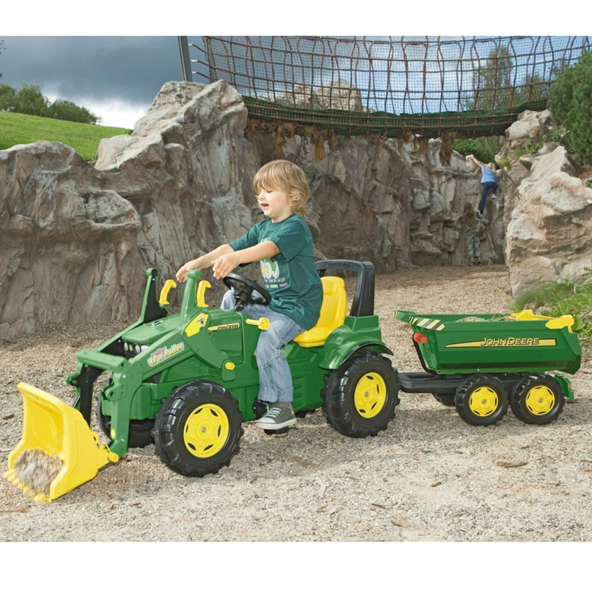 Rolly Toys rollyHalfpipe John Deere Savivartė Priekaba Traktoriams