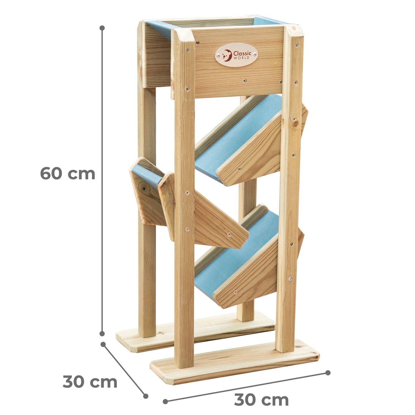 CLASSIC WORLD EDU Medinė rampa su latakais smėlio žaidimams – vaizdas 5