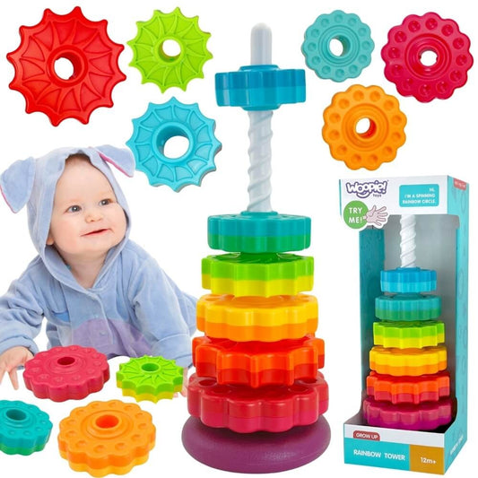WOOPIE BABY Lavinamoji Piramidė Sukamasis Bokštas