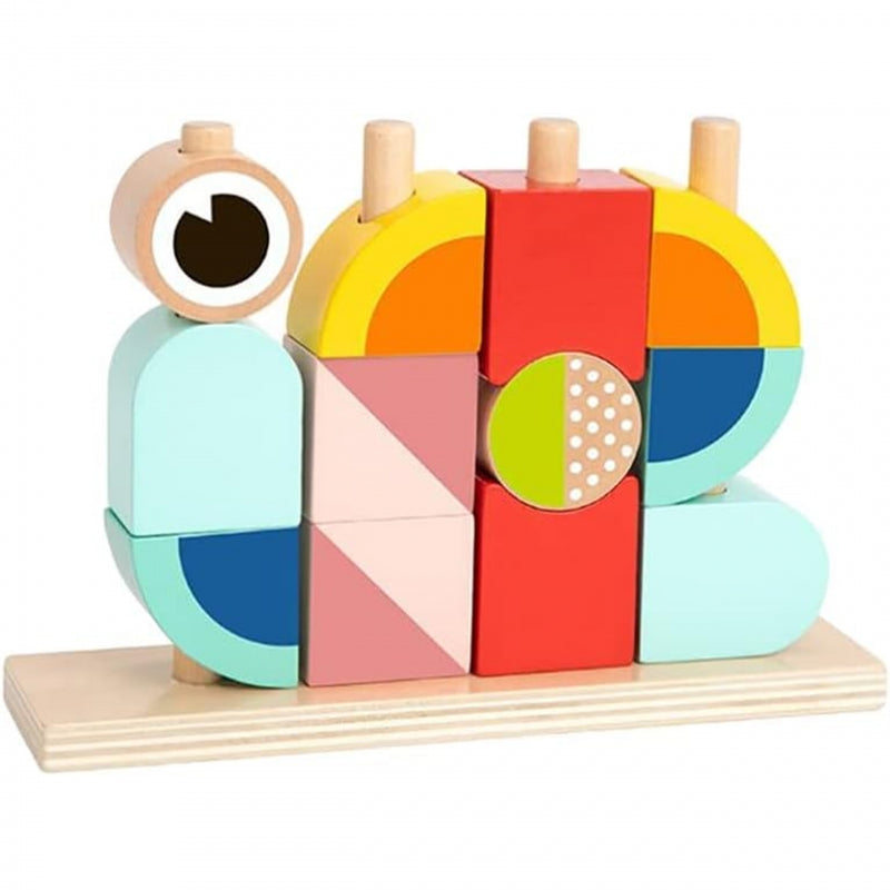 TOOKY TOY Kūrybingi mediniai erdviniai blokai 3D krabas