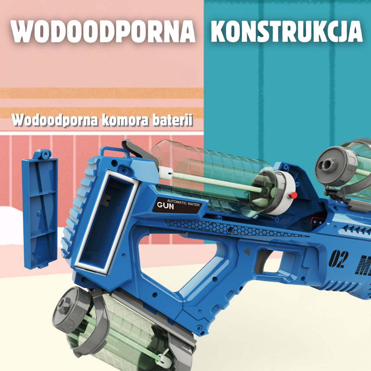 WOOPIE Elektrinis Vandens Pistoletas Mercury su Baterija