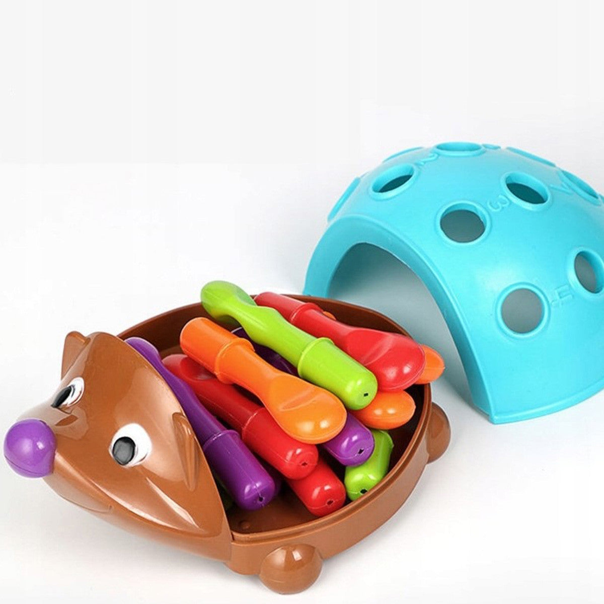 WOOPIE Ežiukas Rūšiuoklis Montessori 4in1 – Skaičiai ir Spalvos