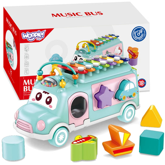 WOOPIE BABY Muzikinė Mašinėlė Rūšiuoklis su Cimbolais Žalia