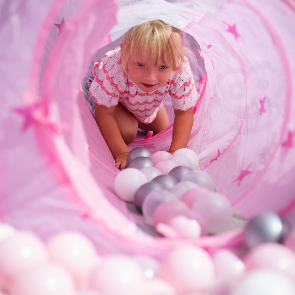 WOOPIE 3-in-1 Princesės pilies palapinė su tuneliu ir baseinu XXL