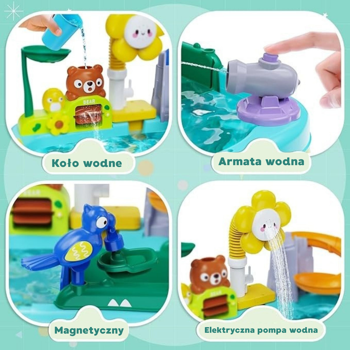 WOOPIE Vandens stalas 4in1 su žūklės žaidimu ir gėle