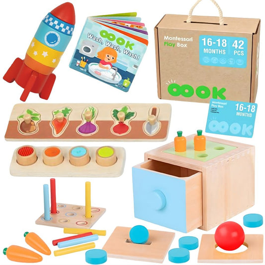 TOOKY TOY XXL Montessori edukacinė sensorinė dėžė 7in1 – pagrindinis vaizdas