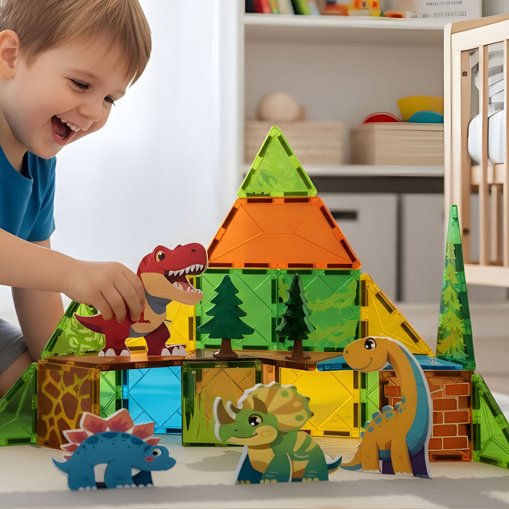 WOOPIE Magnetiniai Statybiniai Blokai Dinozaurai 30 vnt.