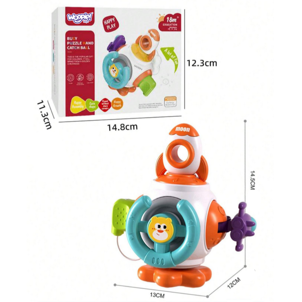 WOOPIE BABY Kosminė raketa kamuolys 6in1 Montessori 18m+