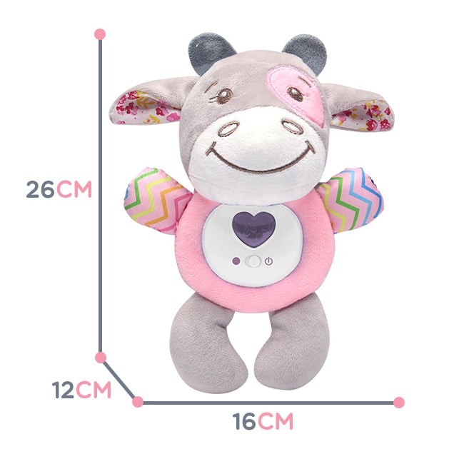 WOOPIE BABY interaktyvus pliušinis buliukas kūdikiams Migdukas su šviesa, garsu ir kramtuku – vaizdas 6