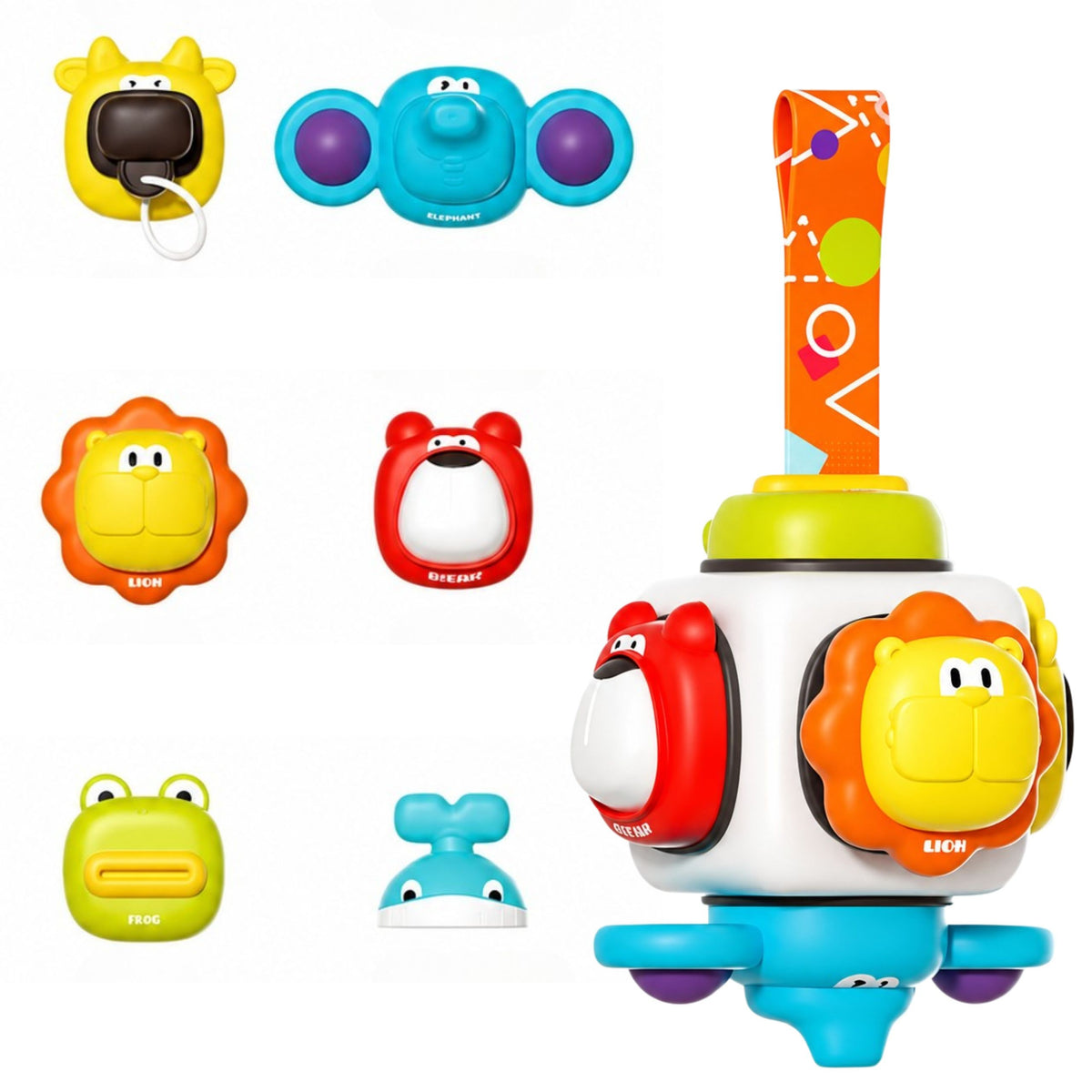WOOPIE BABY 6-in-1 Jutiminis Kubas su Gyvūnais Kūdikiams