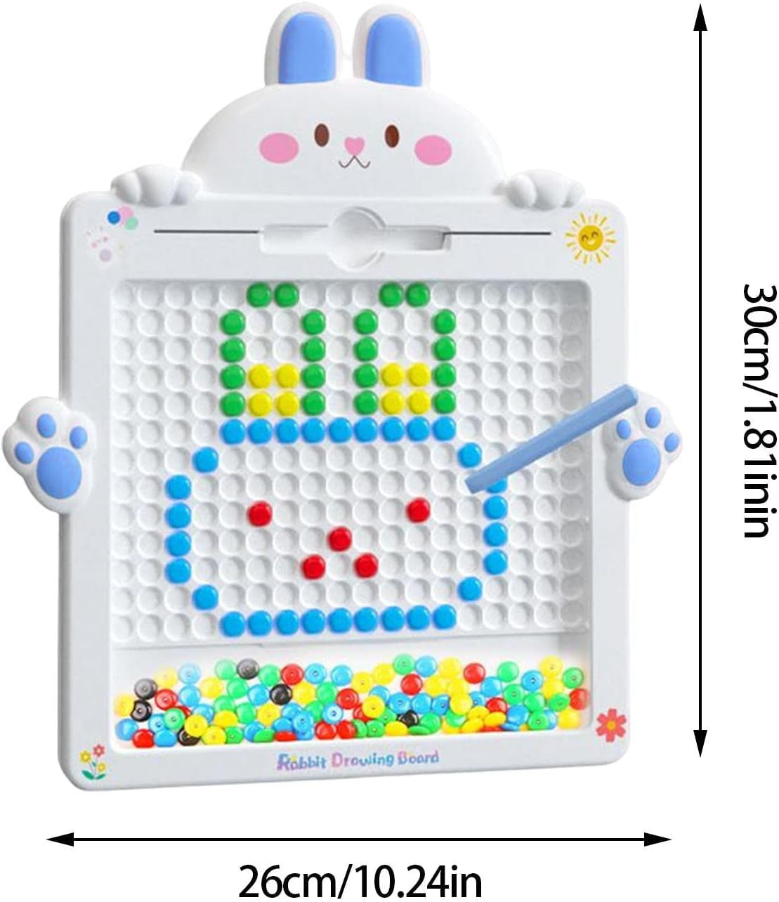 WOOPIE Montessori MagPad magnetinė piešimo lenta vaikams (Kiškis)