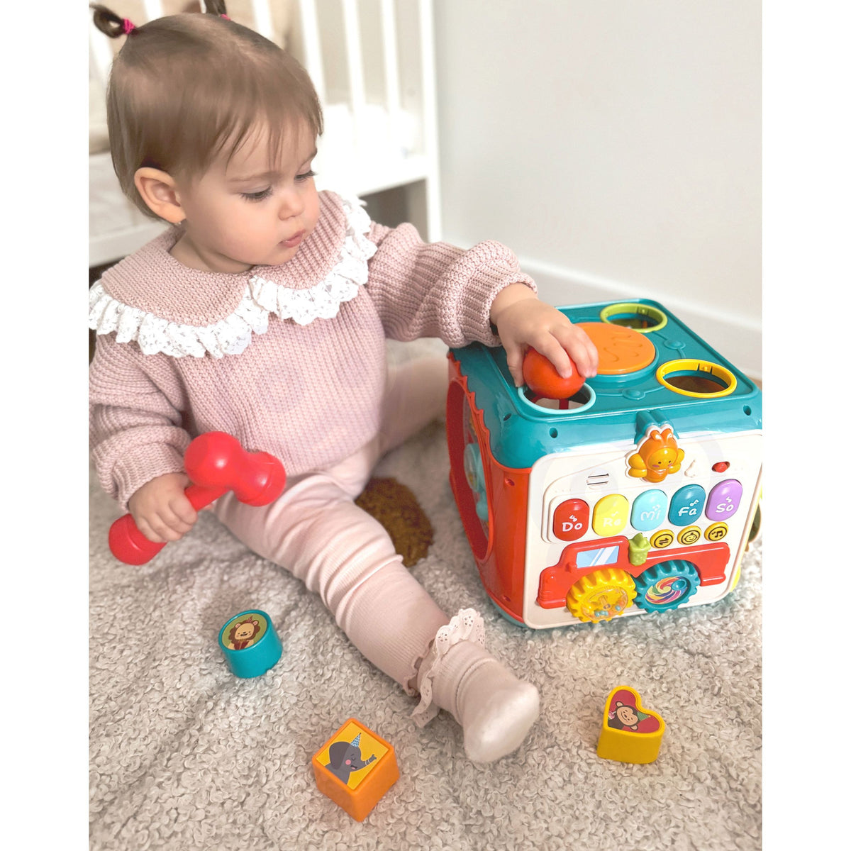 WOOPIE BABY Montessori Aktyvybių Kubas 6in1 nuo 18mėn.