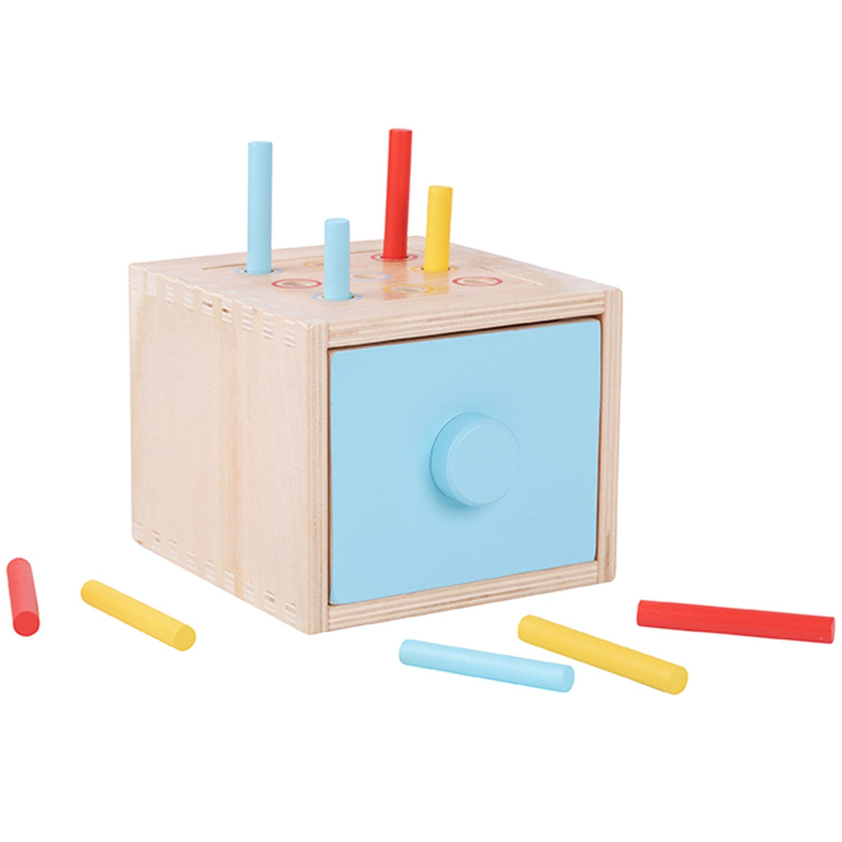 WOOPIE Medinė lavinamoji dėžutė 4in1 Montessori rūšiuoklis su morkytėmis
