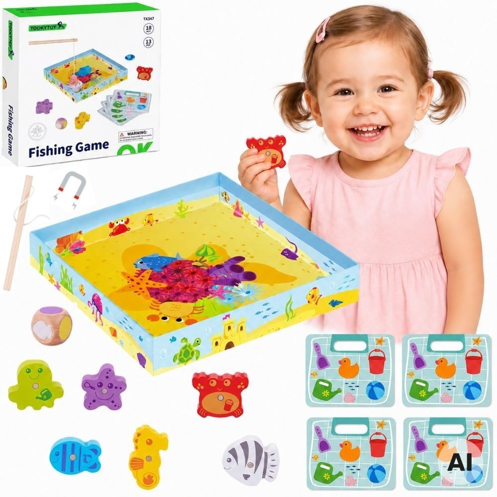 TOOKY TOY Žvejybos žaidimas – magnetinis vandenyno nuotykis