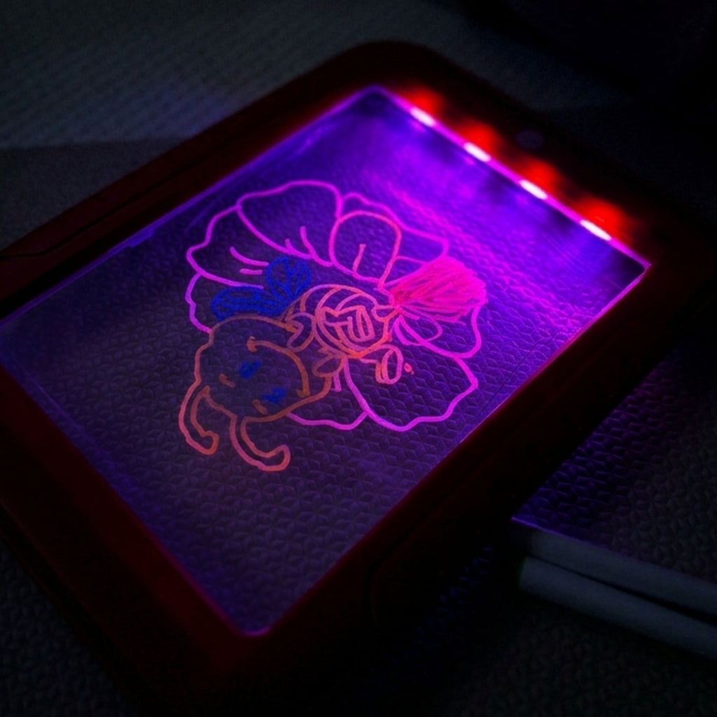 WOOPIE Magic Grafinė Piešimo Lenta su Neoninėmis Spalvomis ir LED