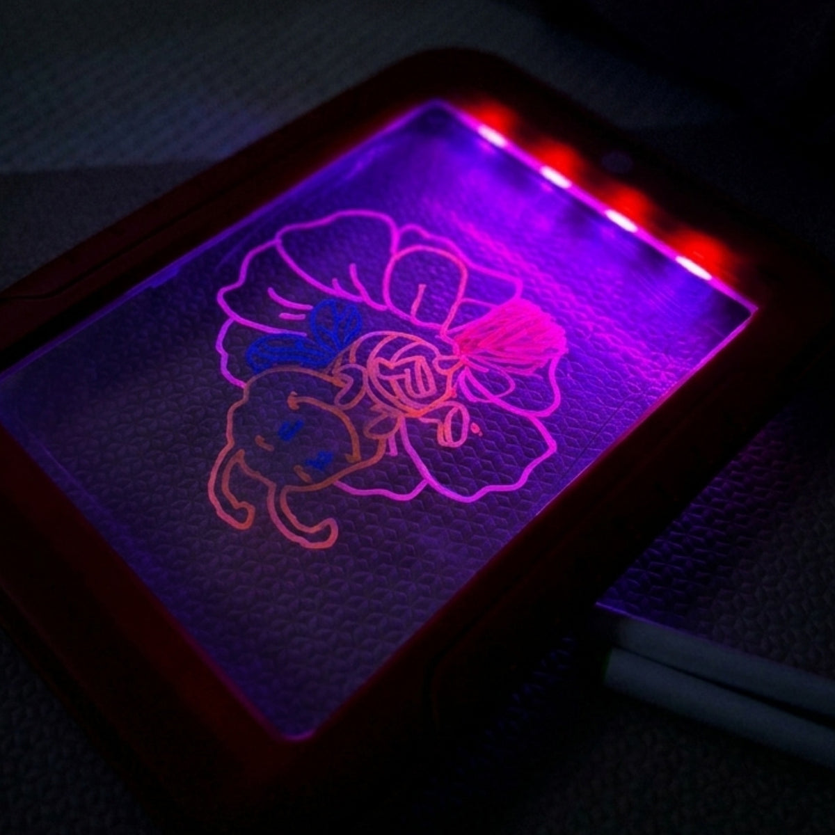 WOOPIE Magic Grafinė Piešimo Lenta su Neoninėmis Spalvomis ir LED