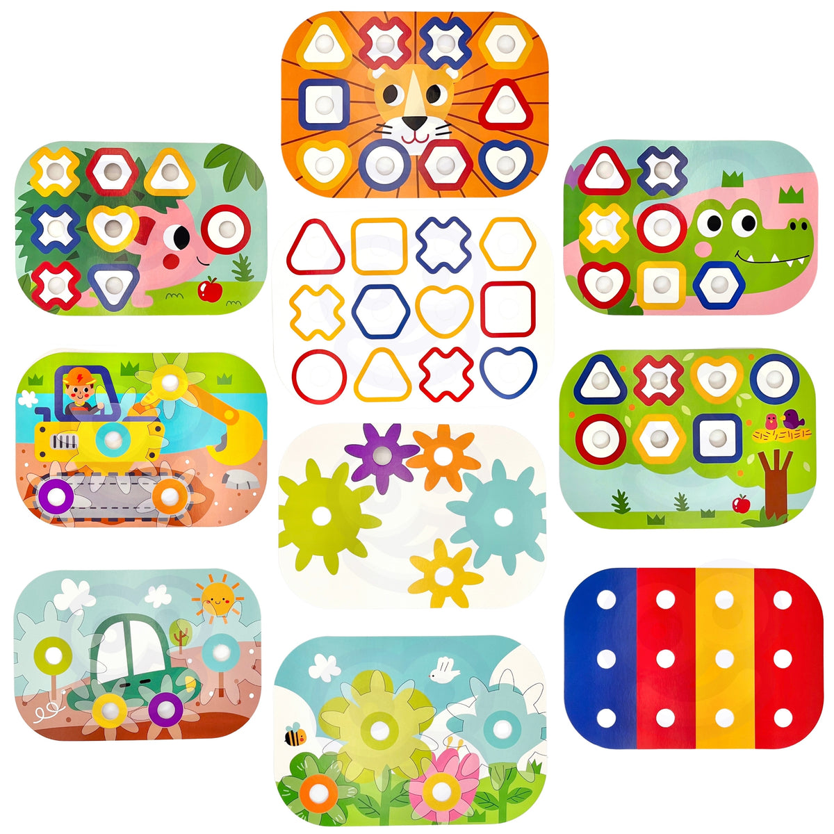 WOOPIE GREEN Montessori 12in1 Motorinė Konstravimo Dėžė FSC
