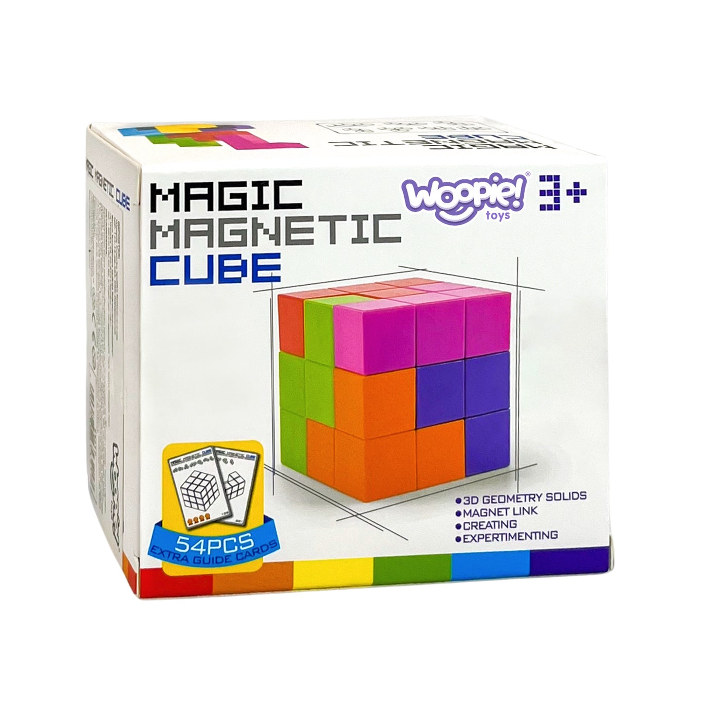 WOOPIE Tetris 3D Kubų Dėlionė su Kortelių Rinkiniu 54 vnt.