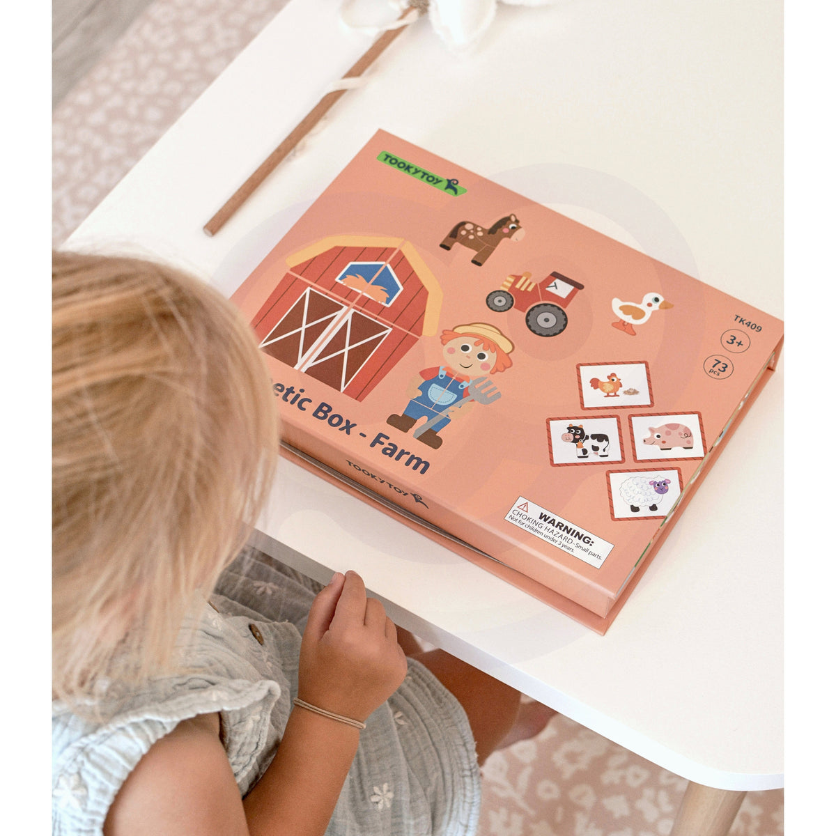 TOOKY TOY Magnetinė dėlionė Ferma vaikams, 61 detalė