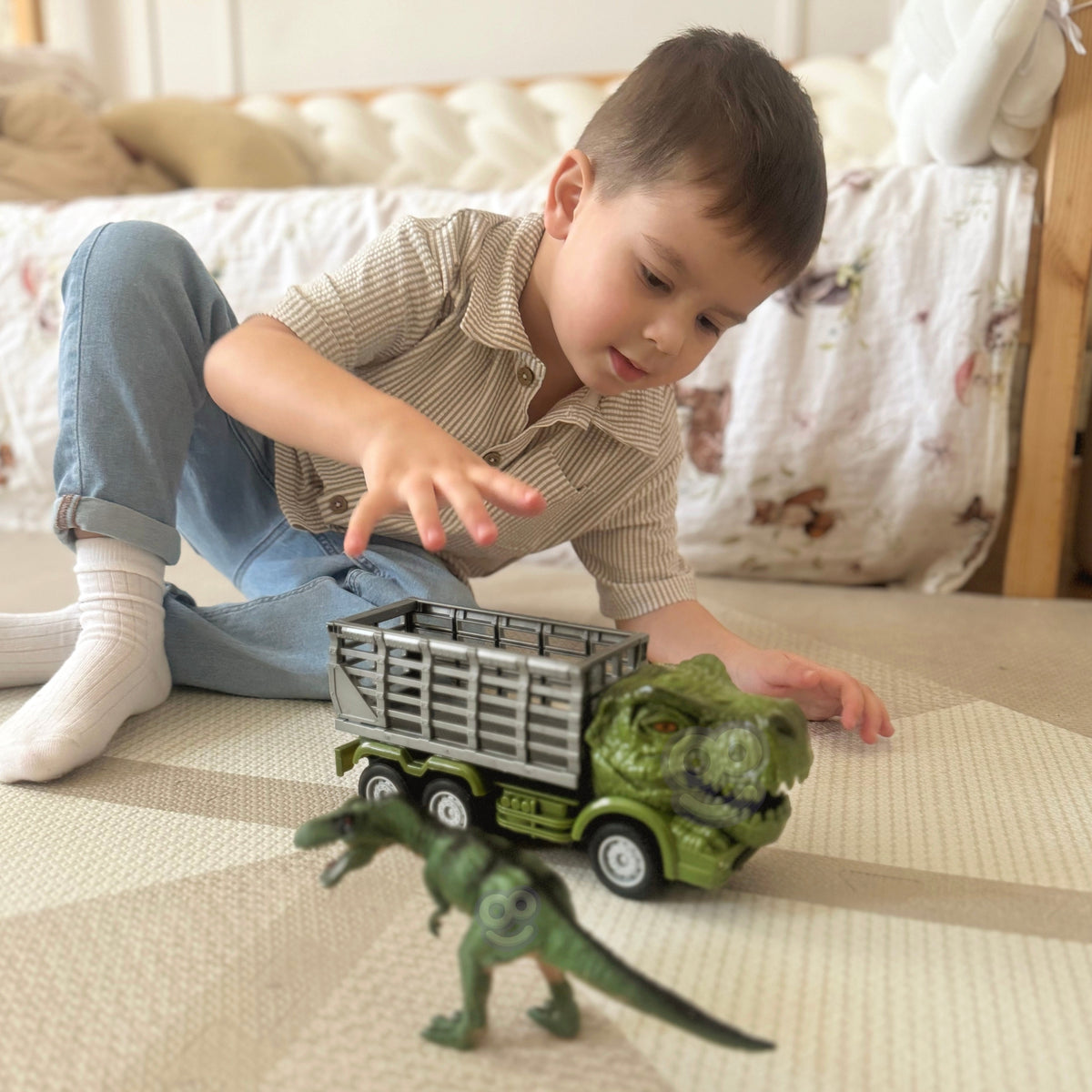 WOOPIE Nuotoliniu Būdu Valdomas Dinozauro Automobilis su Figūrėle