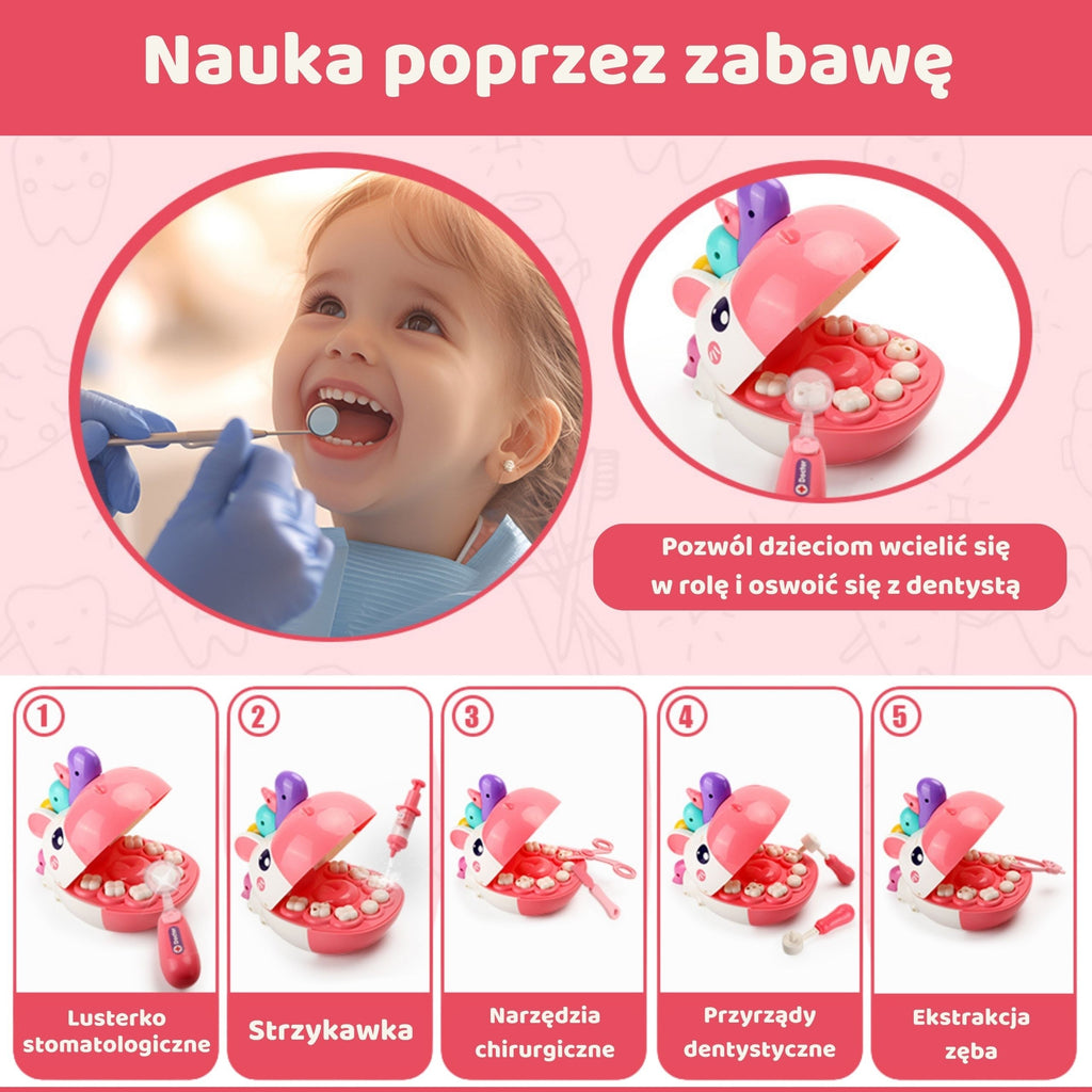 WOOPIE Mažasis Dantistas – Vienaragio Galvos Edukacinis Rinkinys