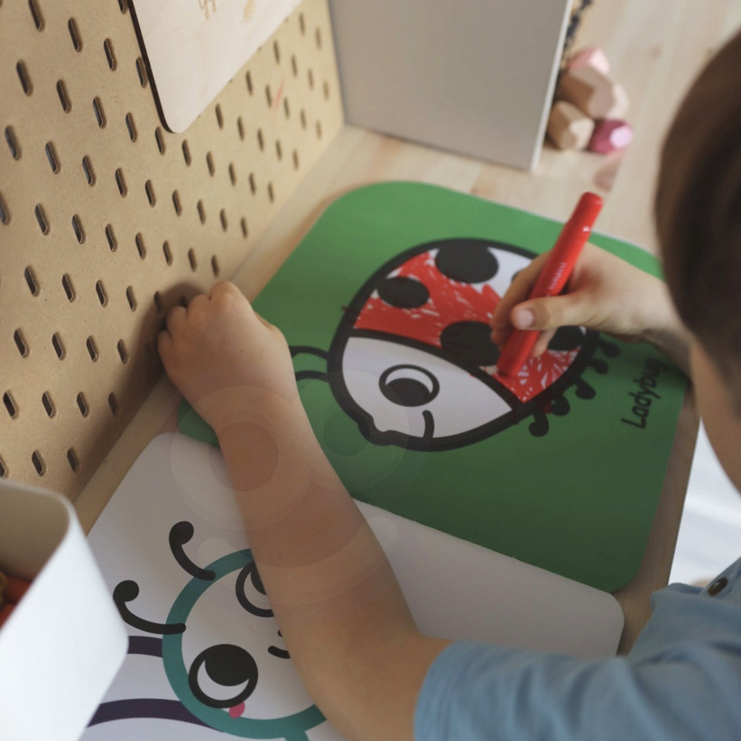 Tooky Toy edukacinis Montessori rinkinys 6in1: dėlionė, skaitliukai ir orų lenta, vaikams nuo 3 metų – vaizdas 7