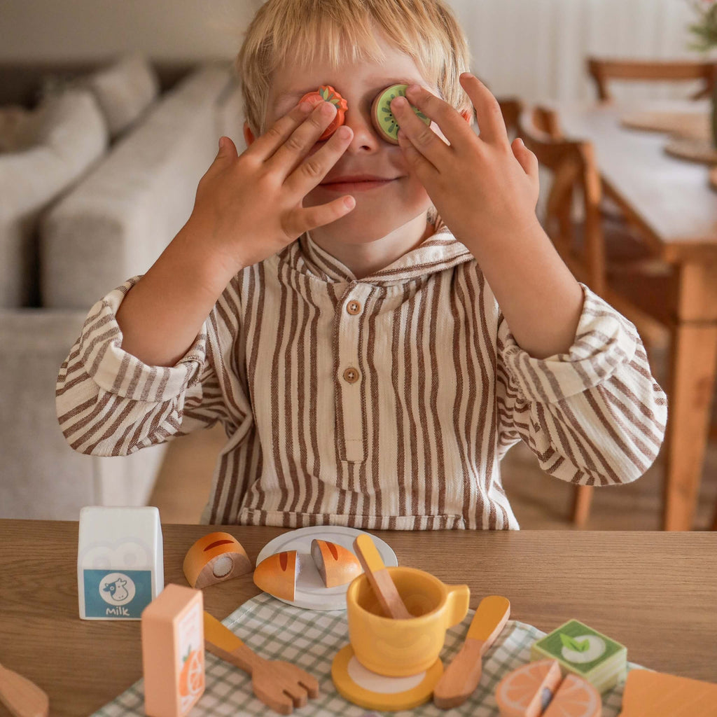 TOOKY TOY Medinis Pikniko Rinkinys su Lipduku Pusryčių Rinkiniu