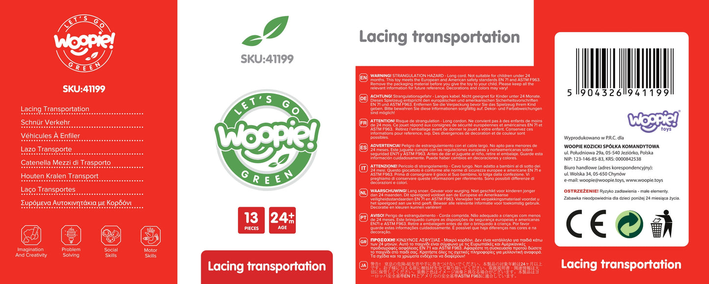 WOOPIE GREEN Mediniai suveriami kaladėliai Transporto priemonės, 13 el - vaizdas 10