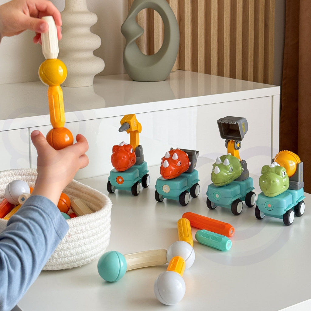 WOOPIE Magnetinis Konstruktorius Dinozaurai 84 detalės
