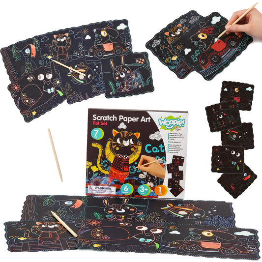 WOOPIE ART&FUN Kūrybinis rinkinys vaikams: Nutrinami paveikslėliai (7 el) – pagrindinis vaizdas