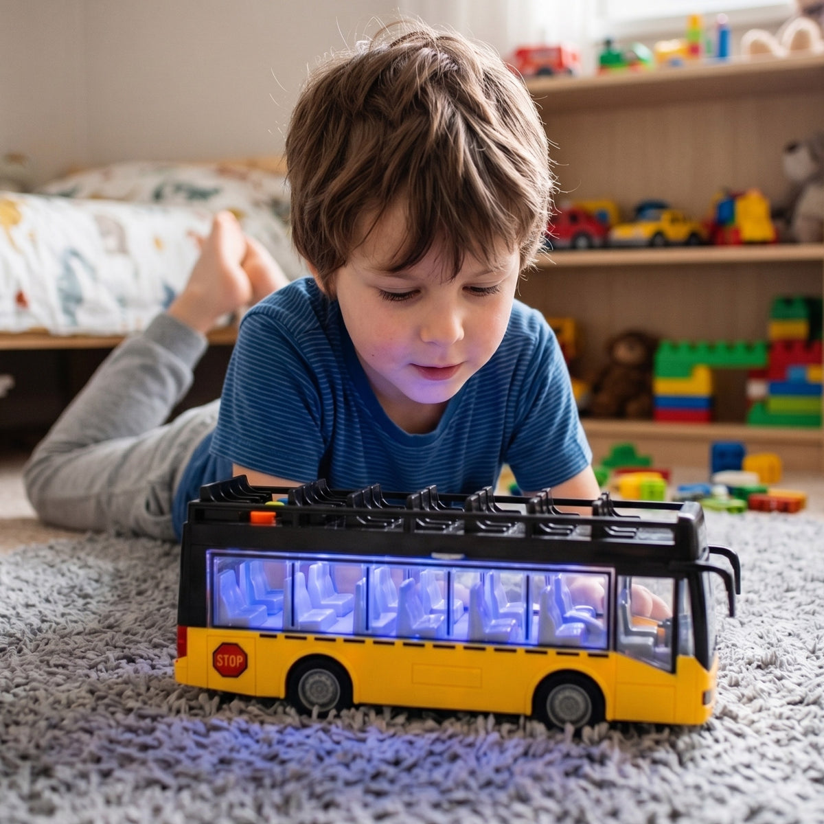 WOOPIE Autobusas su šviesos ir garso efektais, atsidarančiomis durimis