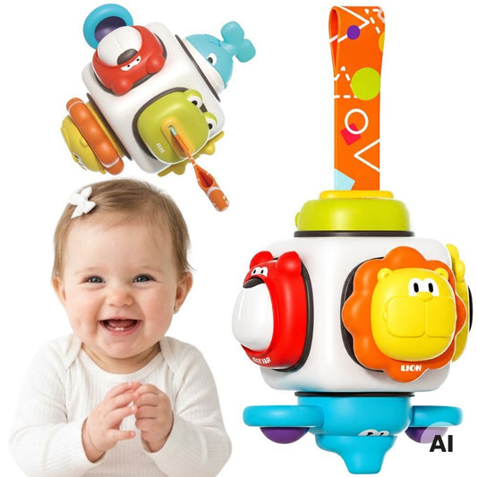 WOOPIE BABY 6-in-1 Jutiminis Kubas su Gyvūnais Kūdikiams