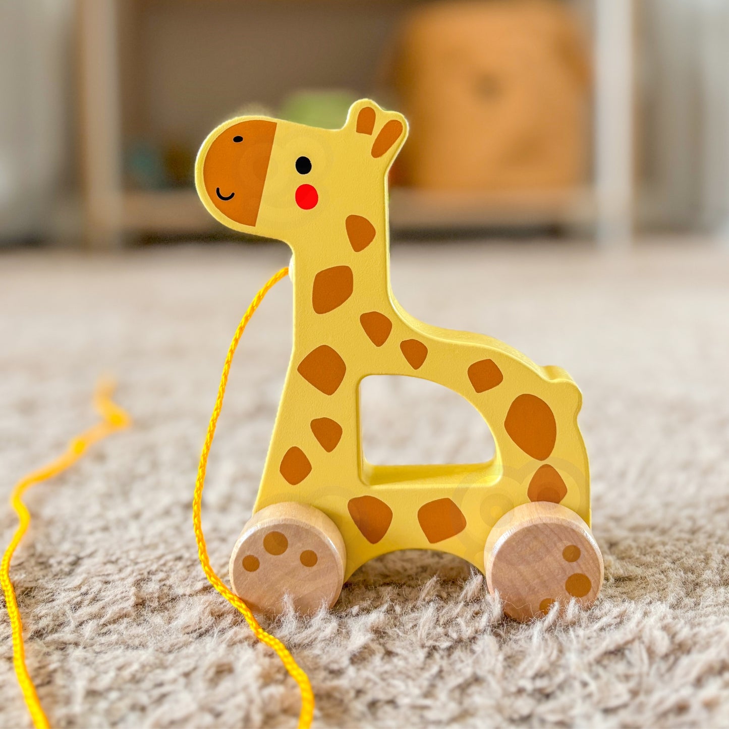 TOOKY TOY medinė traukiama žirafa – vaizdas 2