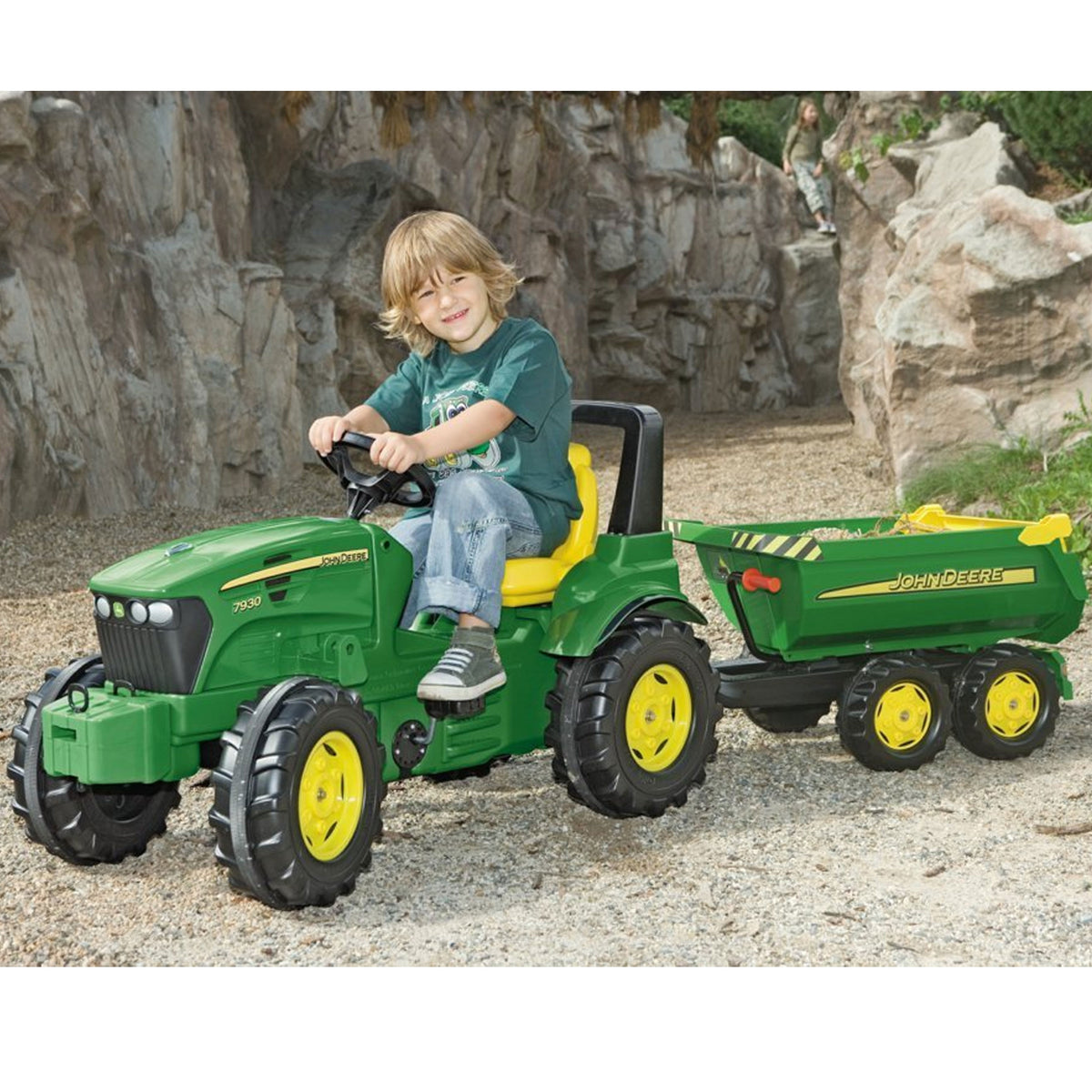 Rolly Toys rollyHalfpipe John Deere Savivartė Priekaba Traktoriams