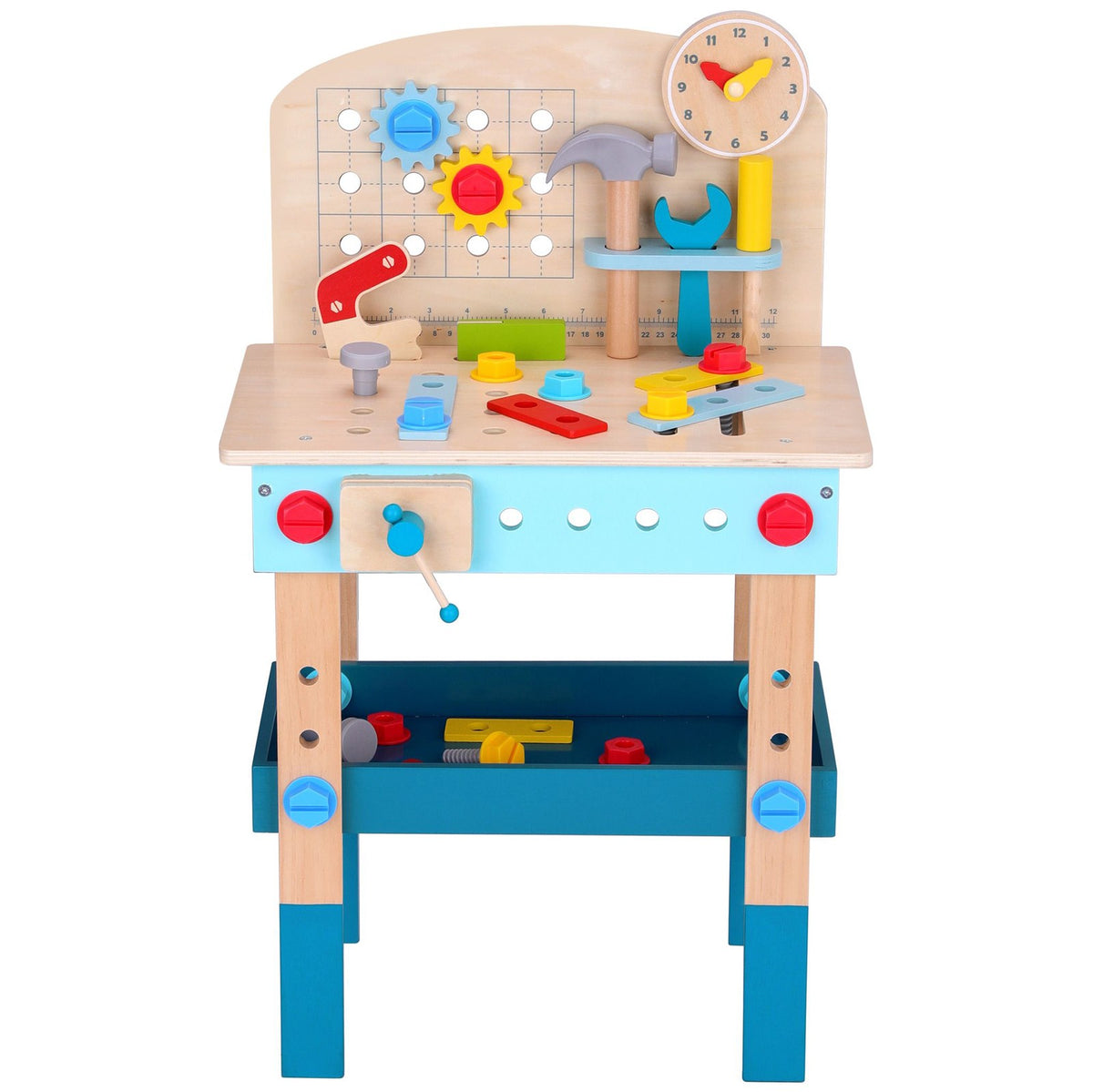 TOOKY TOY Medinis DIY Dirbtuvių Stalas Vaikams 48 Detalės