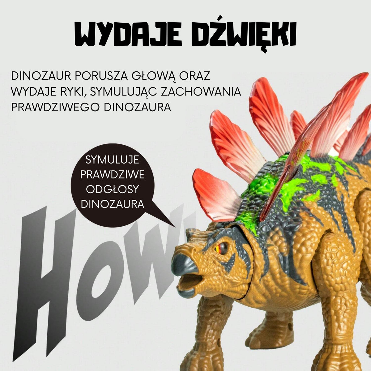 WOOPIE Radijo bangomis valdomas Dinozauras Stegozauras