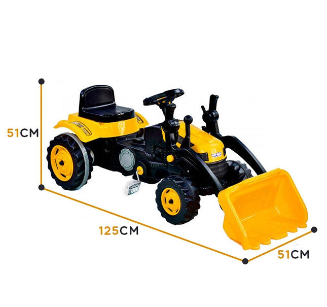 WOOPIE Pedal Tractor Farmer MaxTrac Minamas Traktorius su Kaušu