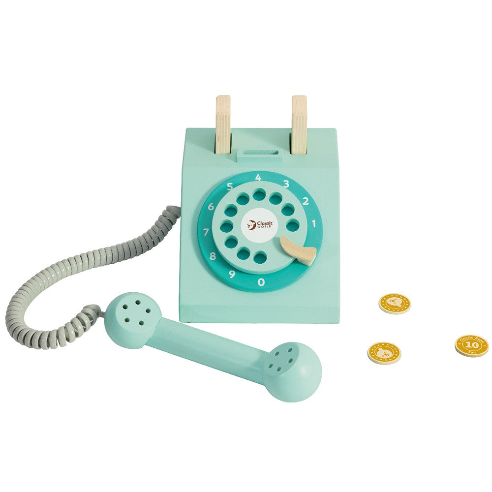 CLASSIC WORLD Medinis Telefono Aparatas Vaikams Vintažinis Stilius
