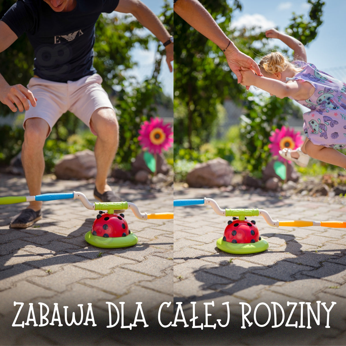 WOOPIE 3in1 raketų paleidėjas, šokdynė ir taiklumo žaidimas Boružė